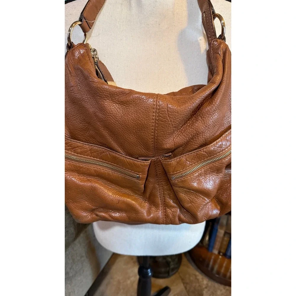 Michael Michael Kors Brown Leather Large Shoulder Hobo‎ purse Handbag